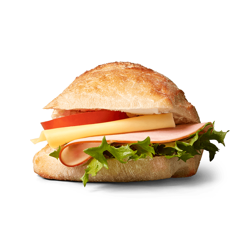 Surdeigsrundstykke Ost & Kalkunskinke