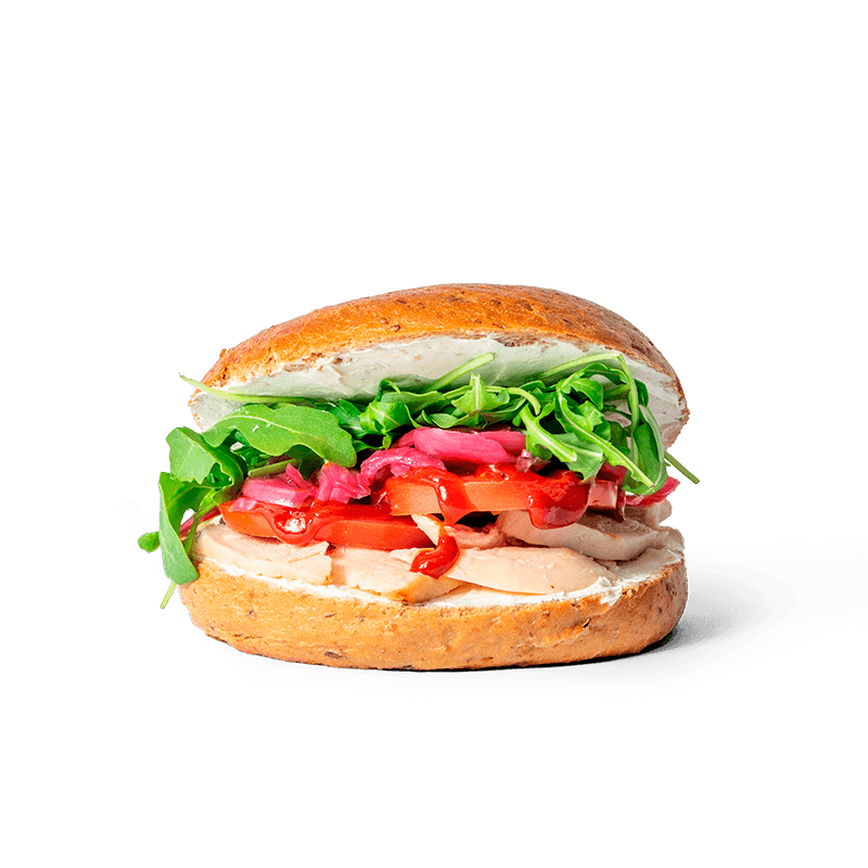 BBQ Chicken Dark Bagel